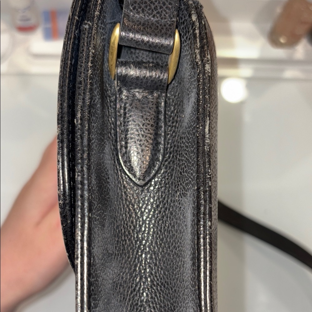 Vintage Coach black leather shoulder or cross body bag - Picture 5 of 12